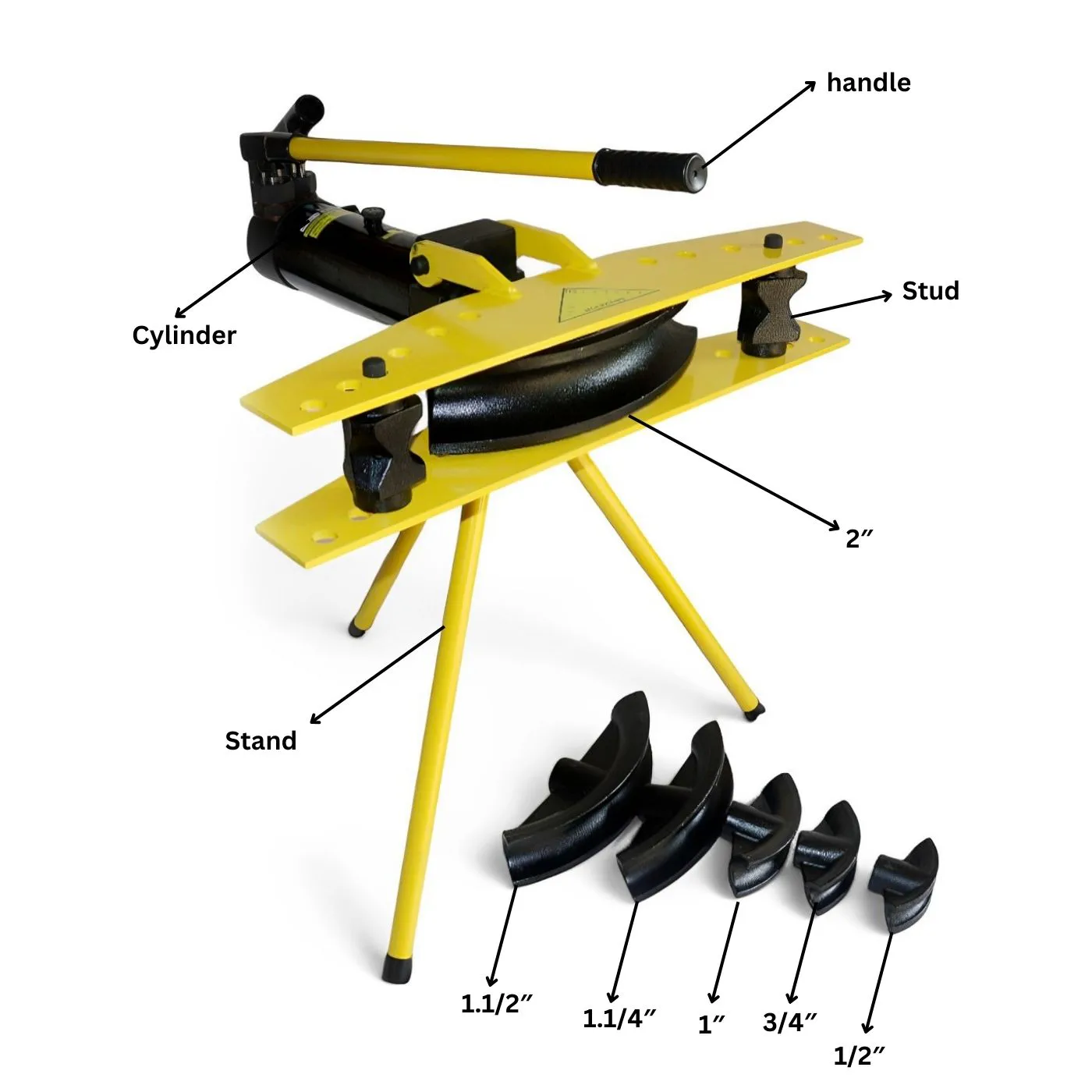 Manual Pipe Bending Machine Hand Hydraulic 1/2" to 2" - Image 4