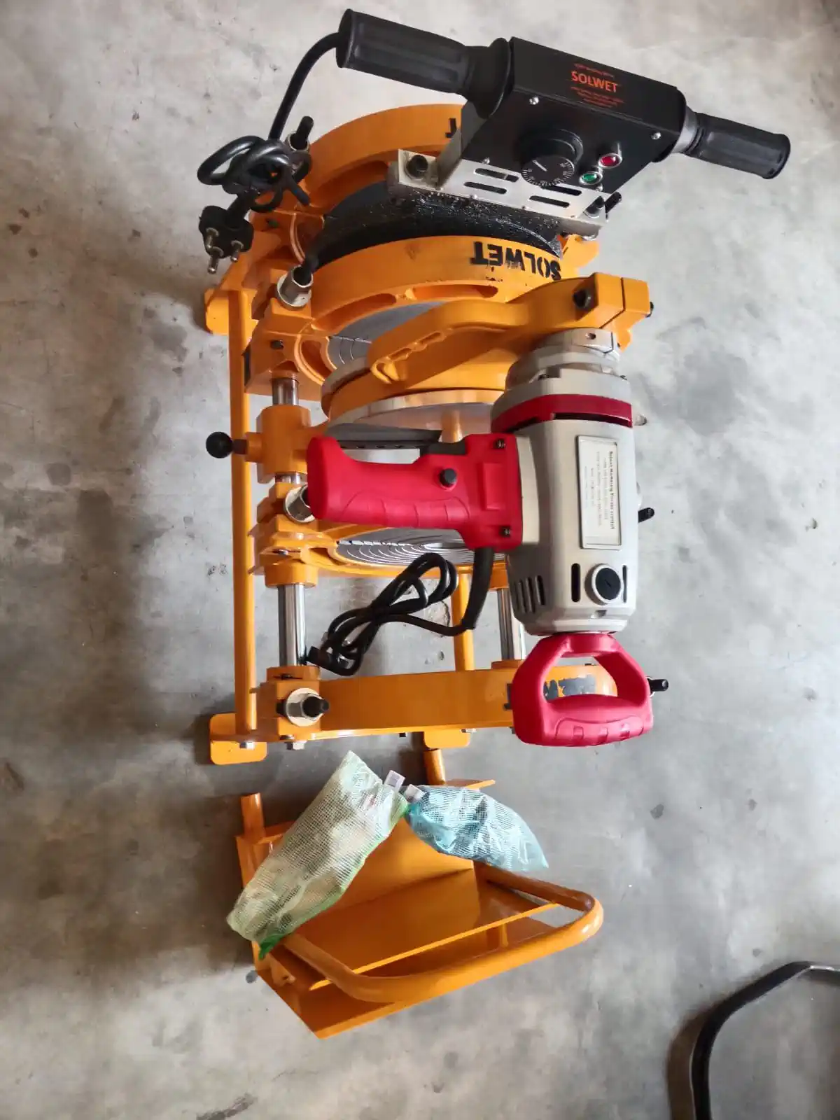 63 to 250mm HDPE pipe jointing aluminum machine manual with heater and trimmer complete set - Image 2