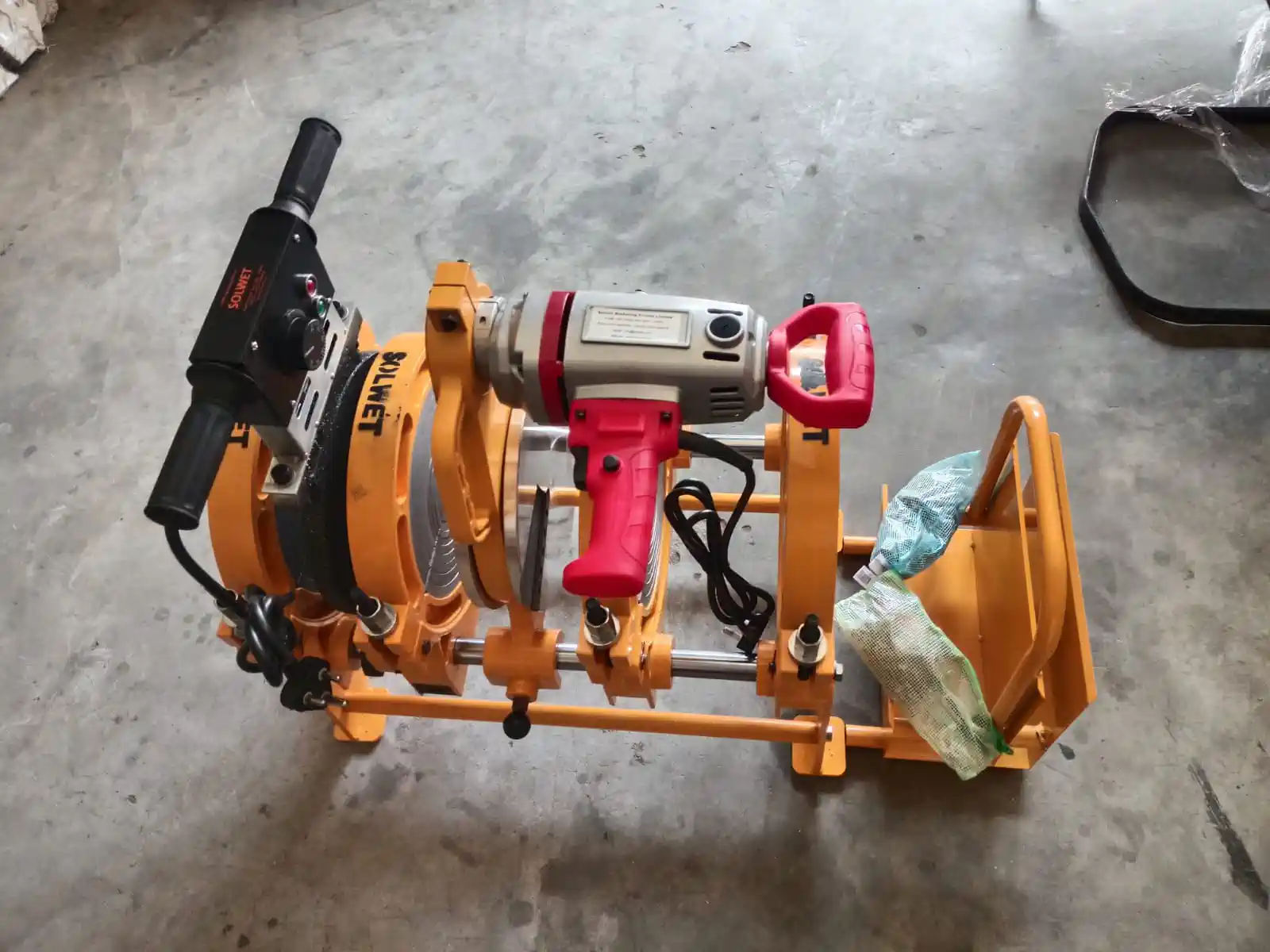 63 to 250mm HDPE pipe jointing aluminum machine manual with heater and trimmer complete set - Image 4
