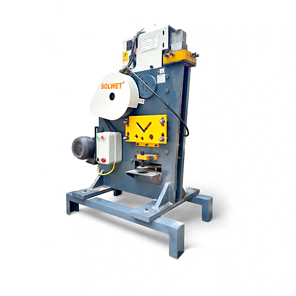 Steel Ironworker multipurpose Shearing and Punching Machine QA32-8 for cutting angle, bar, holes - Image 3