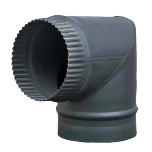 fireplace pipe bend elbow 125mm 90 degree 1