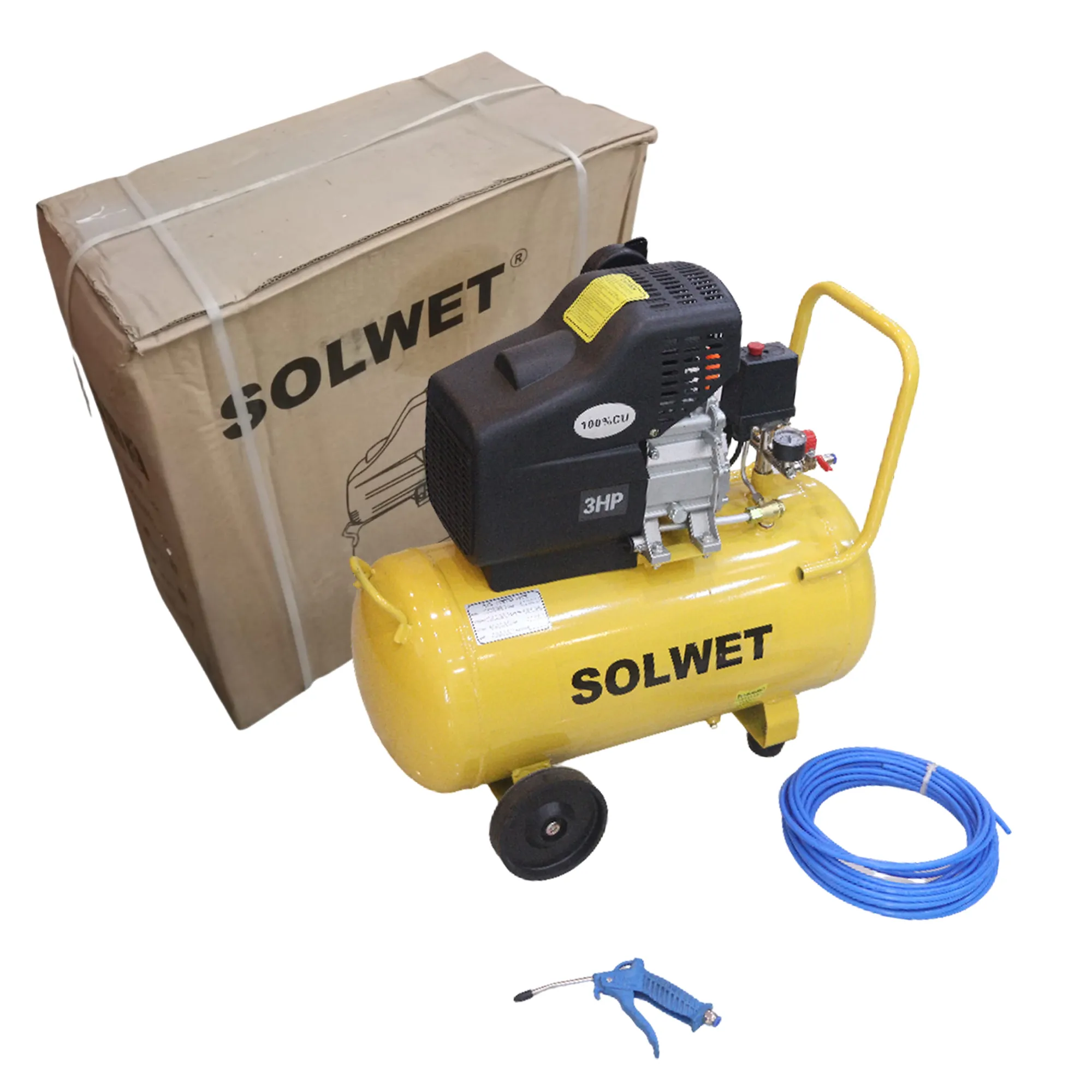 Air Compressor 3 HP Motor with 10 meter pipe & Air Blow Gun - Image 4