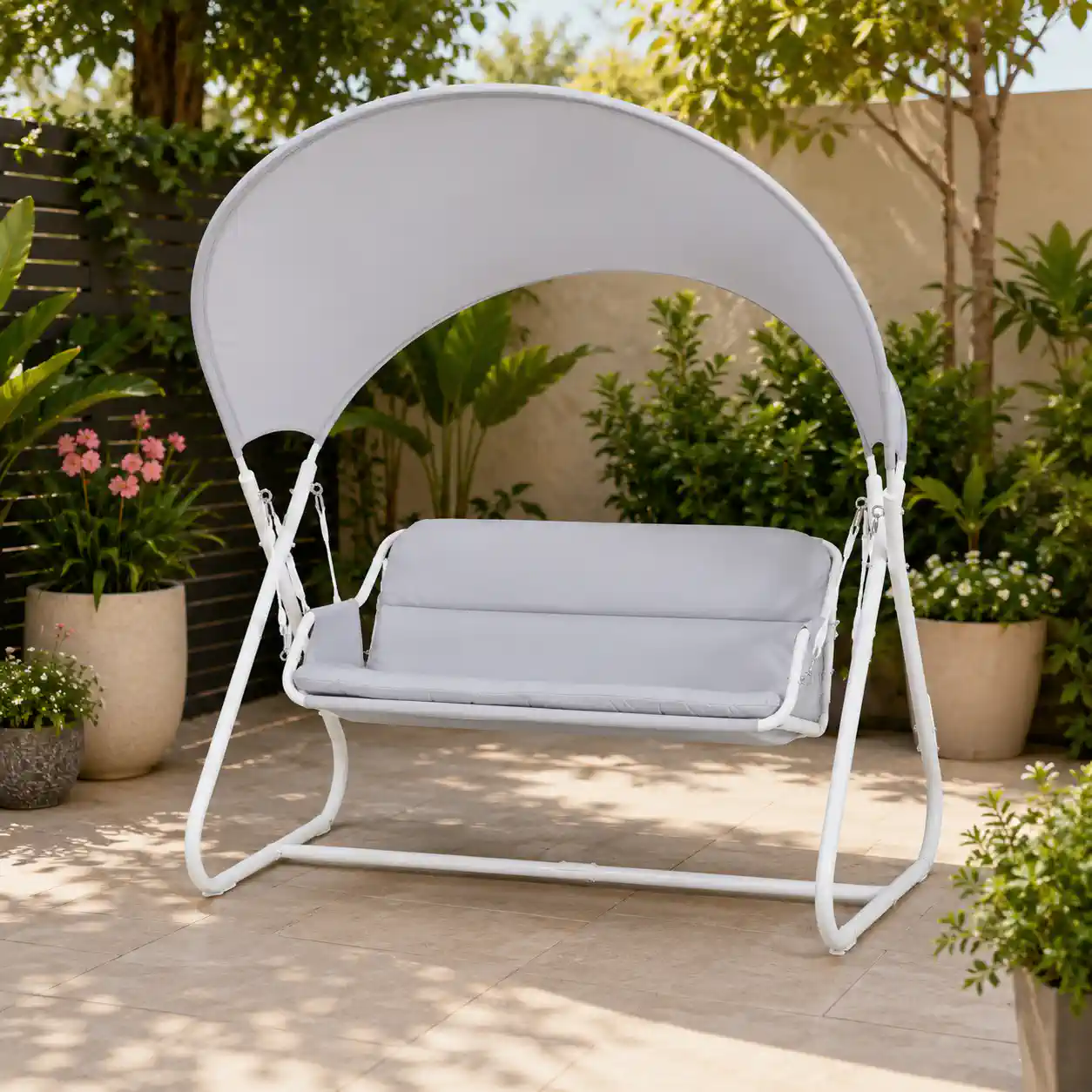 Steel Double Seater Swing with Canopy (2)