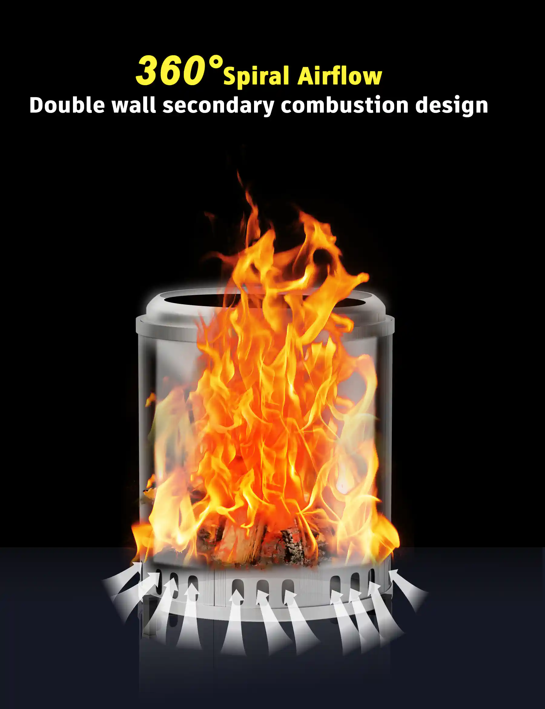 Outdoor Small Size Smokeless Fire Pit (9 inch) bonefire pit outdoor - Image 4