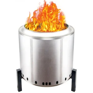 Outdoor Stainless Steel Smokeless Fire Pit (15 inch) (1)