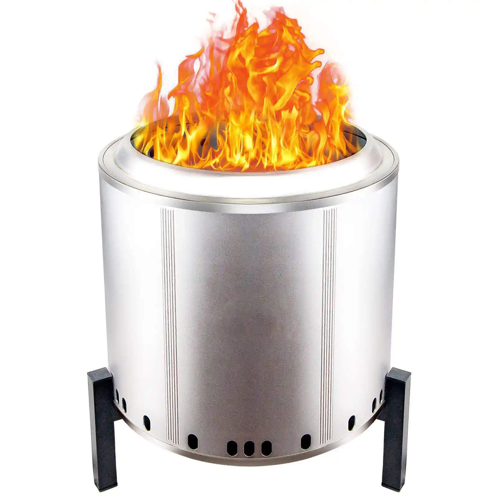 Outdoor Stainless Steel Smokeless Fire Pit (15 inch) (1)