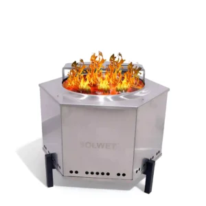 Outdoor Smokeless Fire Pit With BBQ Grill (26)