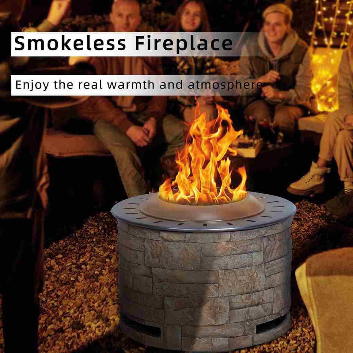 Outdoor Stackstone Brown Smokeless Fire Pit - Image 4