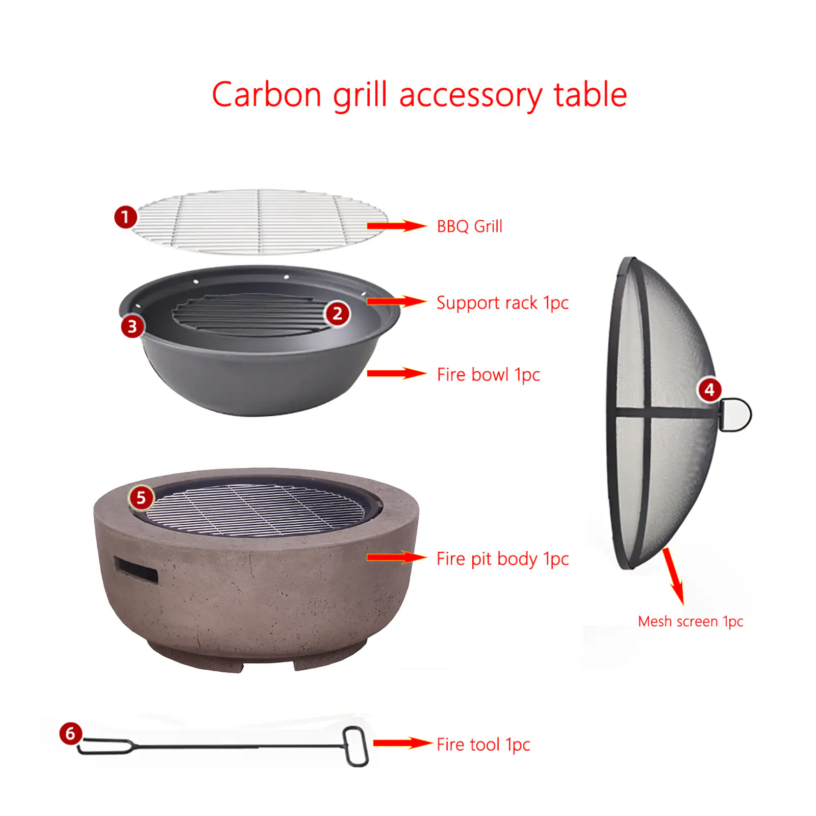 Outdoor Wood Burning Fire Pit (Ash Brown) - Image 3