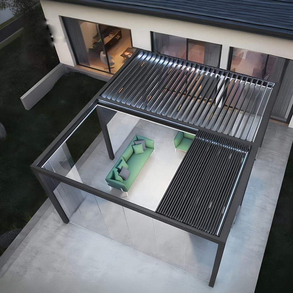 Retractable Motorized Pergola For Terrace Garden ( 10 x 13 x 9 feet )