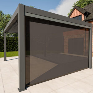 Manual Zip Screen Blind (10 X 9 Feet) For Louver Pergola