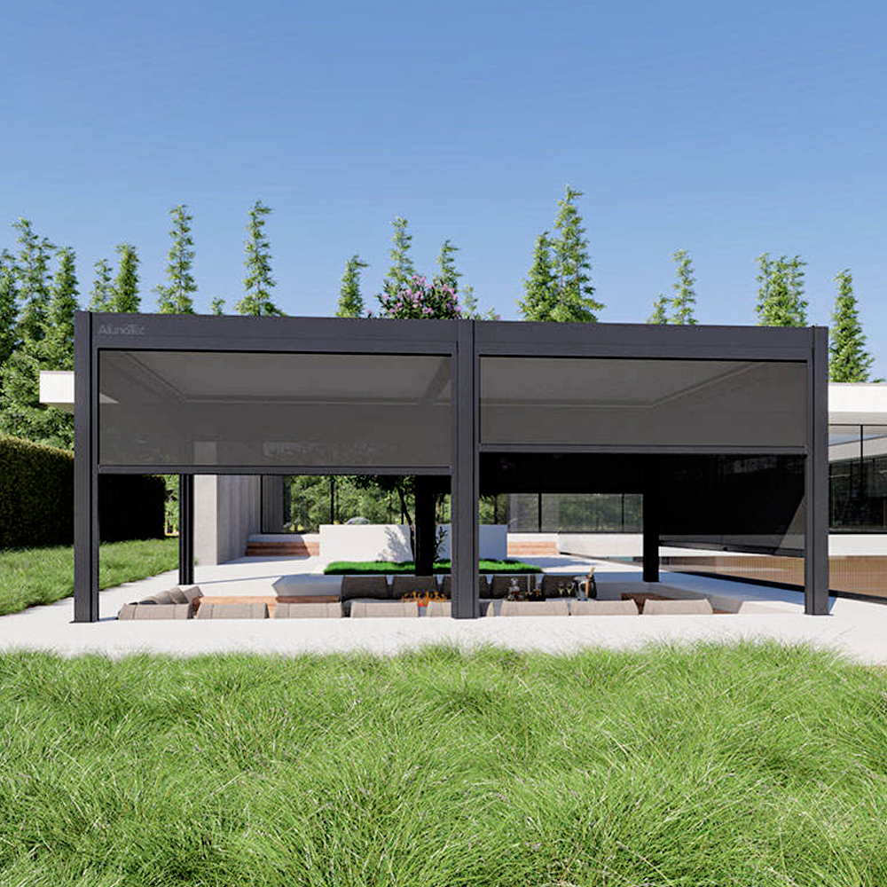 solwet motorized louver pergolaa & zip screen