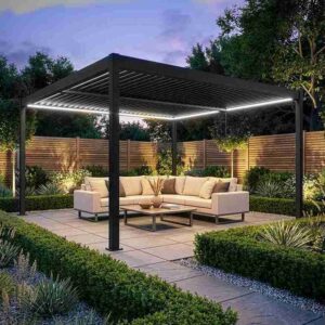 Louvered Motorized Pergola (13 x 13 x 9 feet )