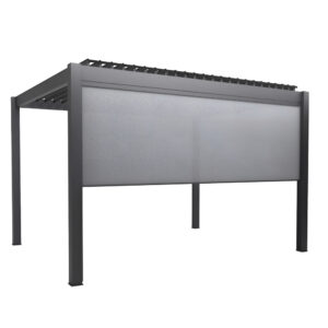 Motorized Zip Screen Blind (13 x 9 feet) For Retractable Pergola