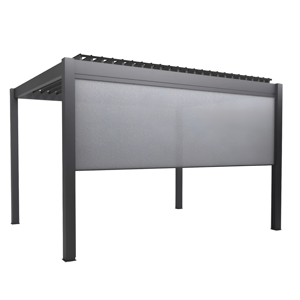 Motorized Zip Screen Blind (13 x 9 feet) For Retractable Pergola