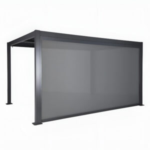 Motorized Zip Screen Blind (13 x 9 feet) For Retractable Pergola