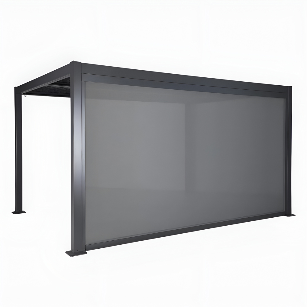 Motorized Zip Screen Blind (13 x 9 feet) For Retractable Pergola