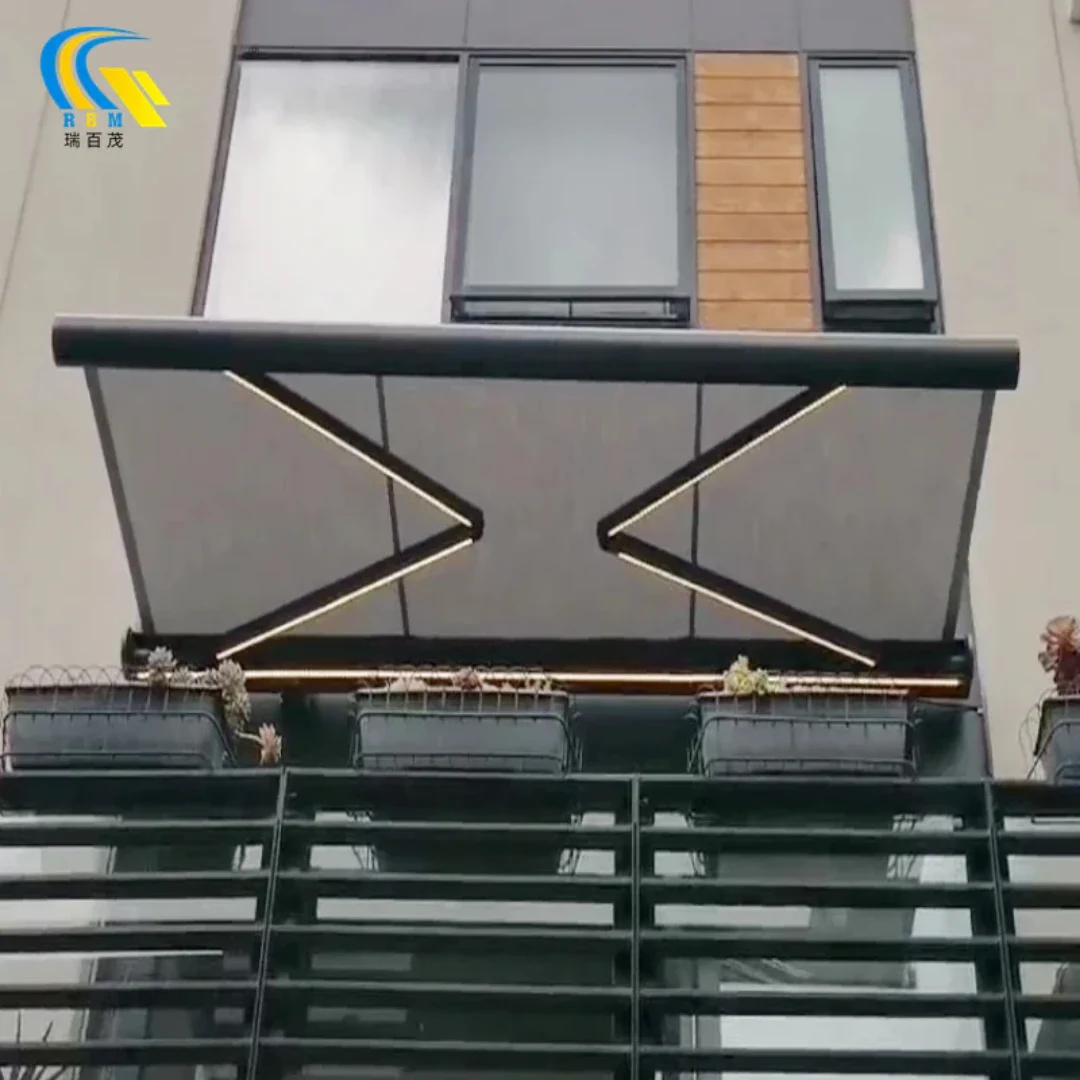 16'5" x 10' Size Motorized full cassette Retractable Awning for balcony (5x3mtr) - Image 5