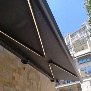 Wind-Resistant Retractable Awning for Patio,Balcony and Garden (2.5 x 2m)