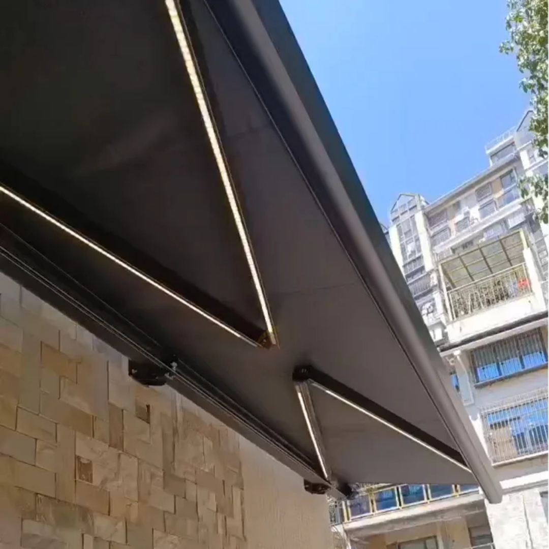 Wind-Resistant Retractable Awning for Patio,Balcony and Garden (2.5 x 2m)