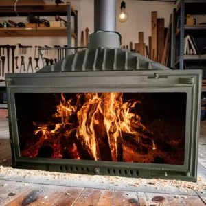 Cast Iron Wood burning fireplace 24 Kw SOL326 – 1 Single glass_result