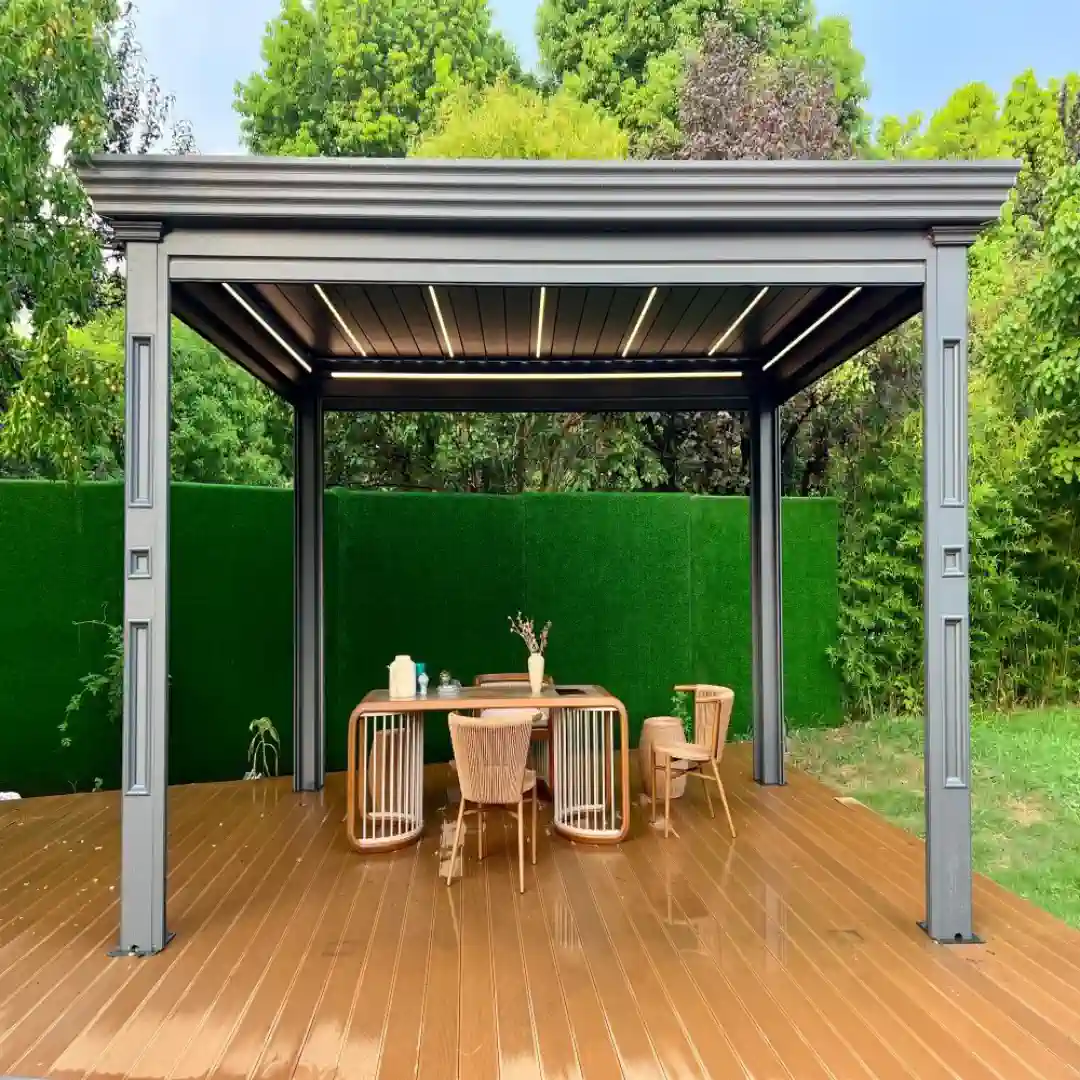13x13x9 feet Luxury Automatic Designer Motorized Pergola for terrace with led light (4x4x2.7 mtr) (1)_result