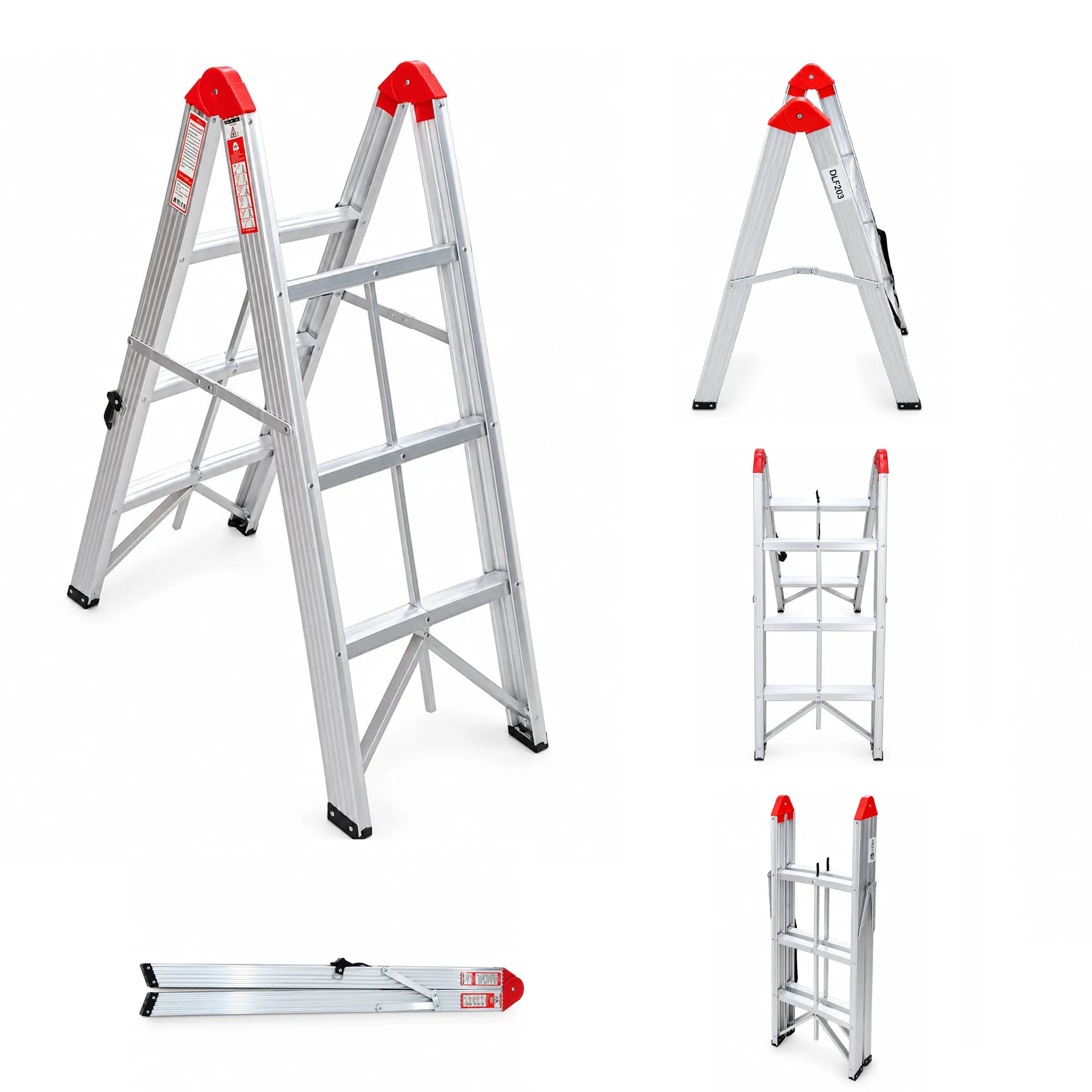 Folding Ladder 3×2 Steps SOLF203|Multipurpose Foldable Ladder for Home - Image 2