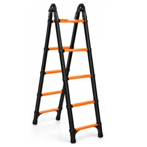Multi-purpose Telescopic Folding Ladder 2.1+2.1m Steel SOLT705G