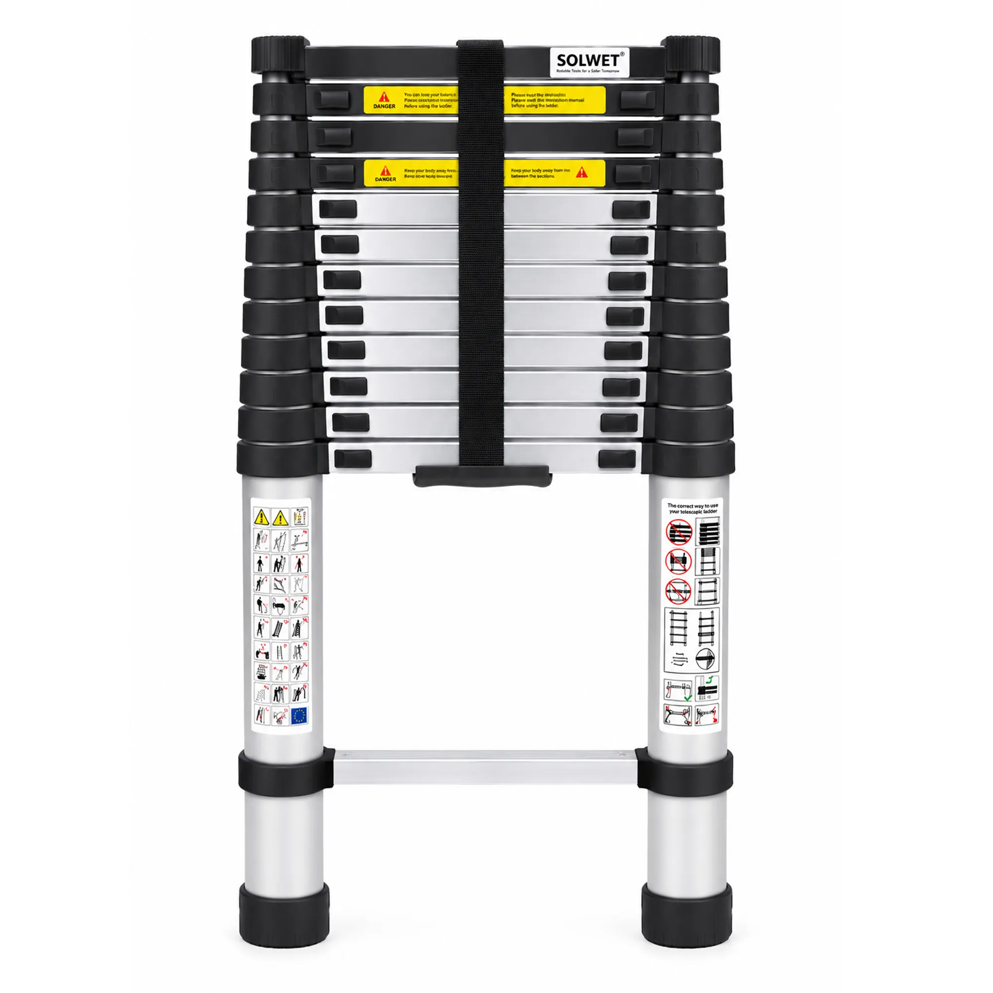 Buy Telescopic Ladder 4.6m SOLT211G Online - Solwet