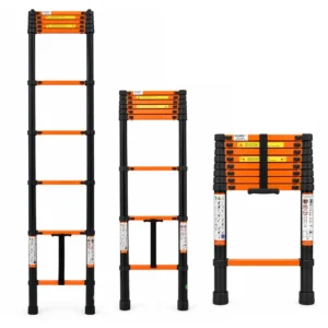 Telescopic ladder 3.9m in steel SOLT209G.